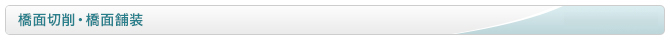 橋面切削・橋面塗装